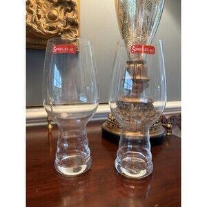 2 Exclusive Crystal Spiegelau Nucleated Hop Base IPA Beer Glasses New Never Used